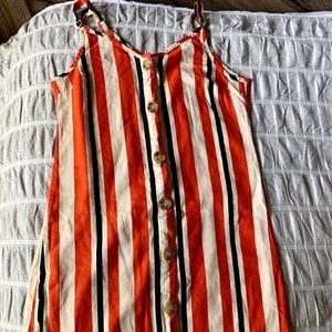 Stripped cotton on dress